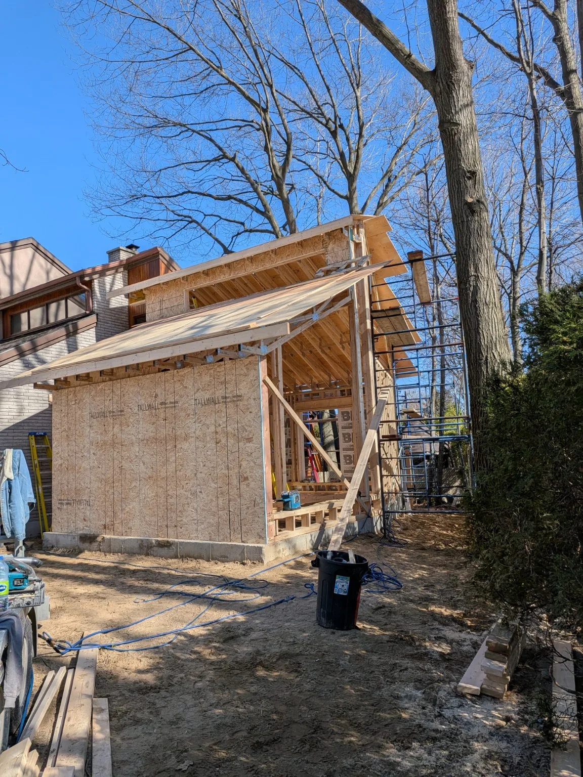 Agrandissement résidentiel en construction