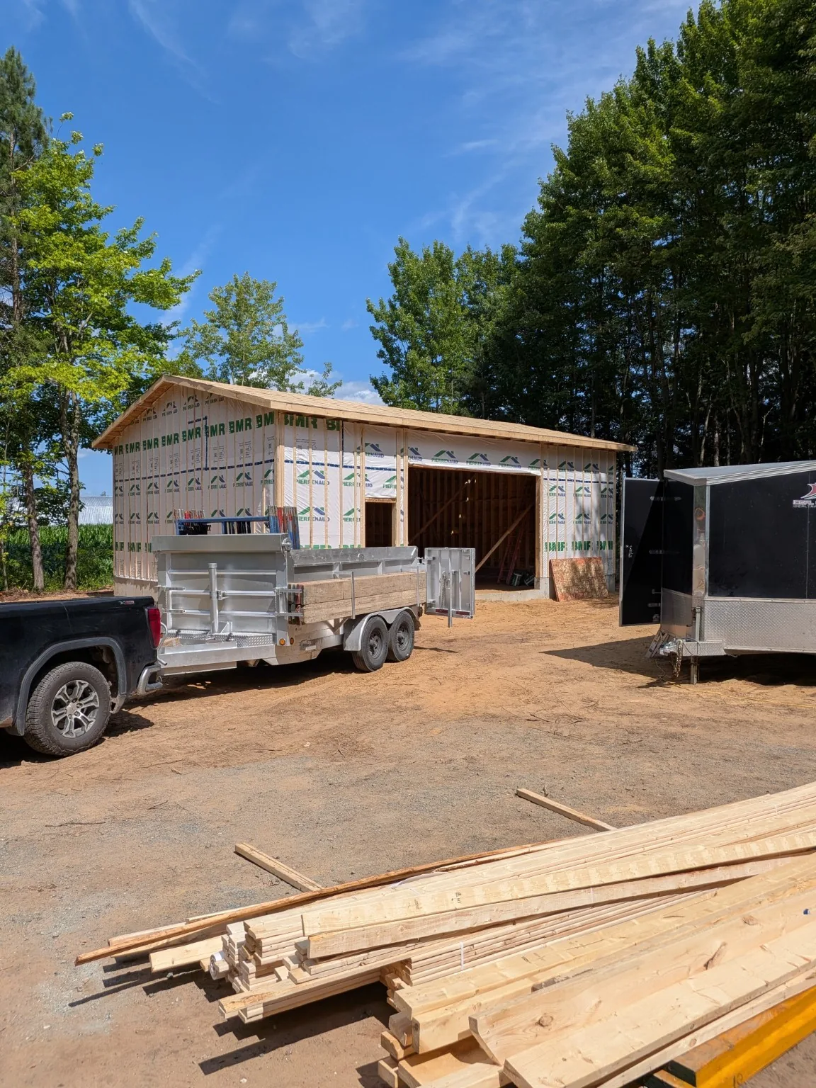 Garage en construction